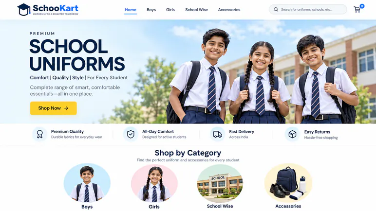 All School Dress desktop storefront preview