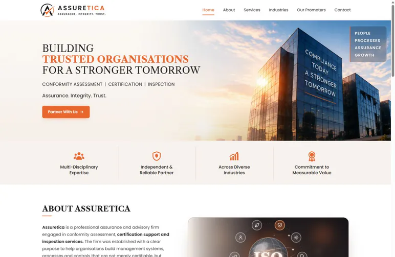 Assuretica website preview