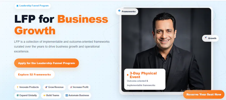 Bada Business conversion landing page