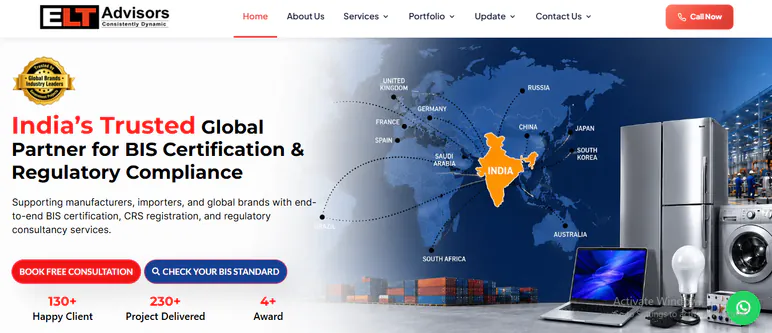 BIS Registration corporate website preview