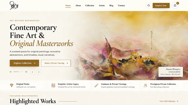 Brij Gallery desktop storefront preview