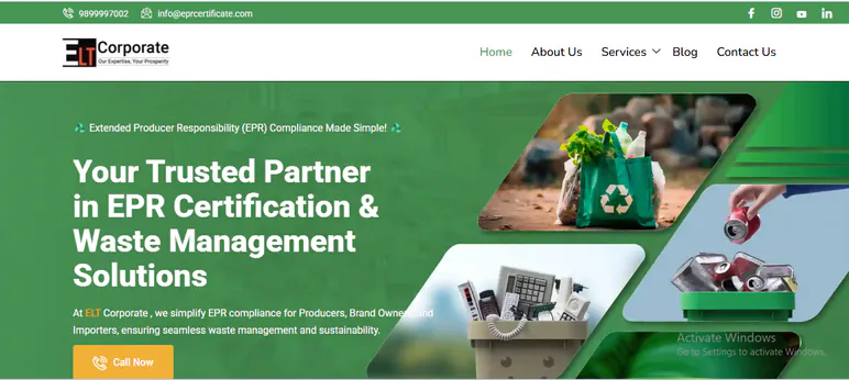 EPR Certificate industry website preview