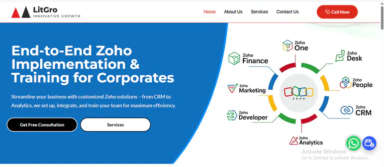 LitGro technology partner website preview