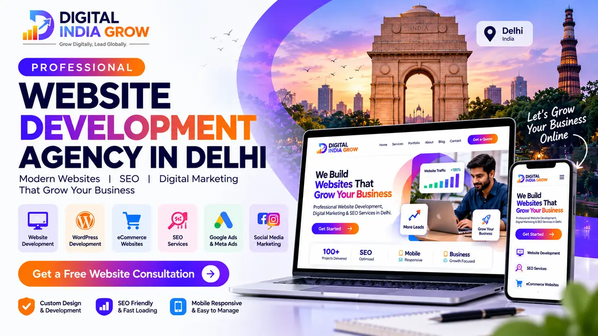 Best Website Development Agency in Delhi – Digital India Grow