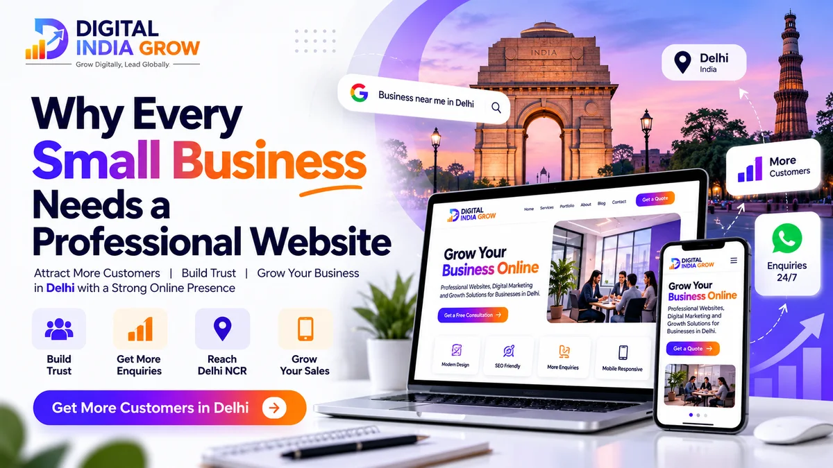 Professional Website Development in Delhi for Small Businesses – Digital India Grow